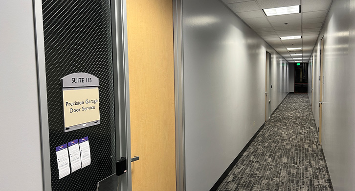Precision Garage Door Service of Rocklin office hallway